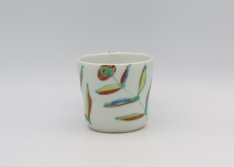 古川章蔵　色絵磁器花紋C