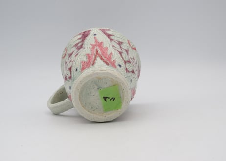 松尾三希子　半磁器色絵ピンクのマグA2
