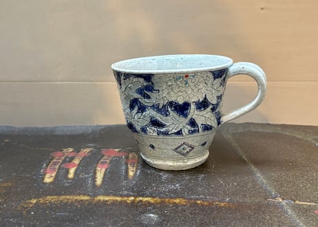 松尾三希子　半磁器色絵紫のマグC1