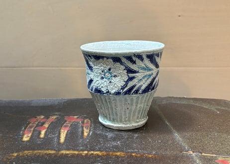 松尾三希子　半磁器色絵緑のマグC2