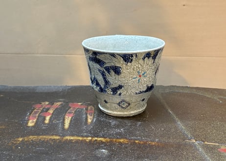 松尾三希子　半磁器色絵紫のマグC1