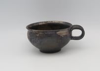 渡辺信史　w9スープカップ.黒釉薬