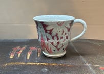 松尾三希子　半磁器色絵ピンクのマグA2