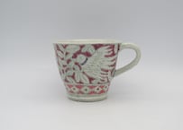 松尾三希子　半磁器色絵ピンクのマグA1