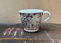 松尾三希子　半磁器色絵ピンクのマグA1