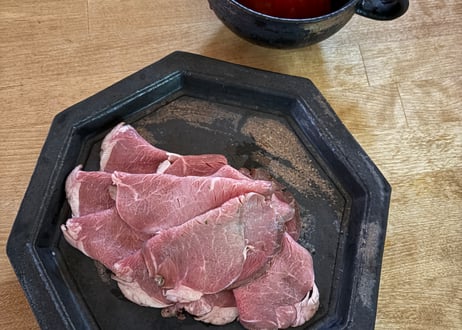 渡辺信史　陶器黒釉八角皿 炭黒.大