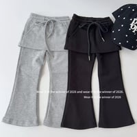 スカート付きフレアパンツ
