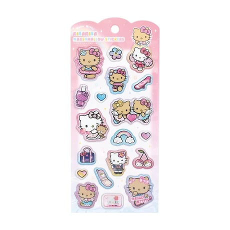 【9月新発売】サンリオ キャラクターズ　キラキラマシュマロシール　ハローキティ／日焼け