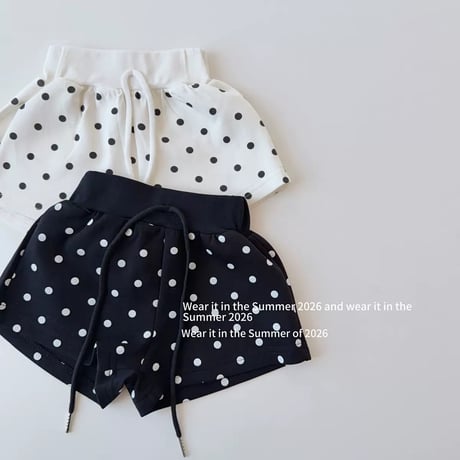 ドット柄 ショートパンツ