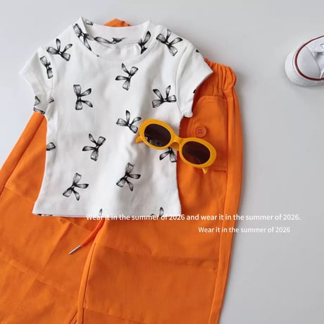リボン柄 Tシャツ