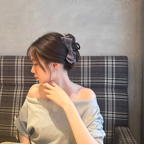 ribbed ribbon hair clip