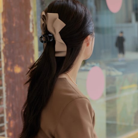 ribbed ribbon hair clip