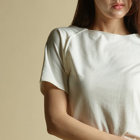 COTTON SILK SEKKETSU SHORT-SLEEVE【IVORY】