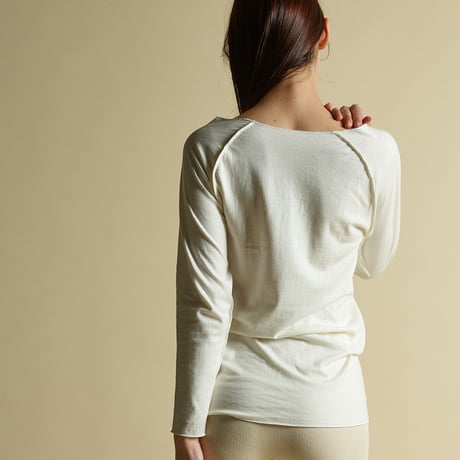 COTTON SILK SEKKETSU LONG-SLEEVE【IVORY】