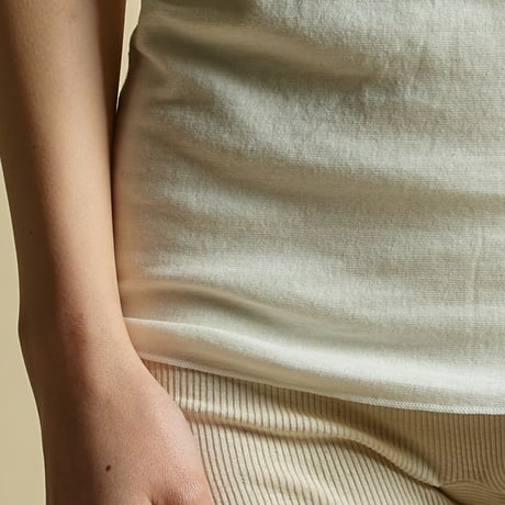COTTON SILK SEKKETSU SHORT-SLEEVE【IVORY】