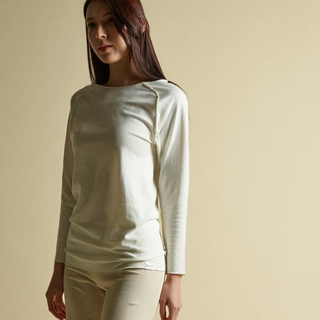 COTTON SILK SEKKETSU LONG-SLEEVE【IVORY】