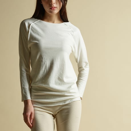 COTTON SILK SEKKETSU LONG-SLEEVE【IVORY】
