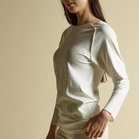 COTTON SILK SEKKETSU LONG-SLEEVE【IVORY】