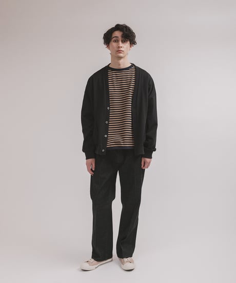 TWISTED JERSEY cardigan / amn-CS-098 / Black