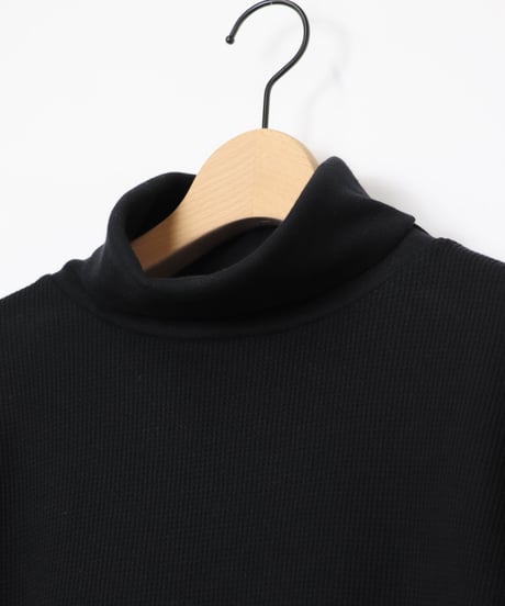 HIGH DENSITY WAFFLE turtle tee / amn-CS-101 / Black