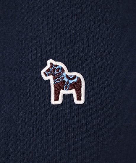 " Dalahäst " half sleeve tee / amn-CS-097 / Navy