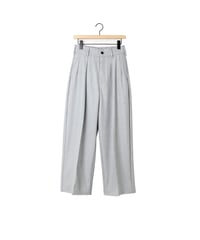 WARM GABARDINE wide slacks / amn-PT-050 / Heather