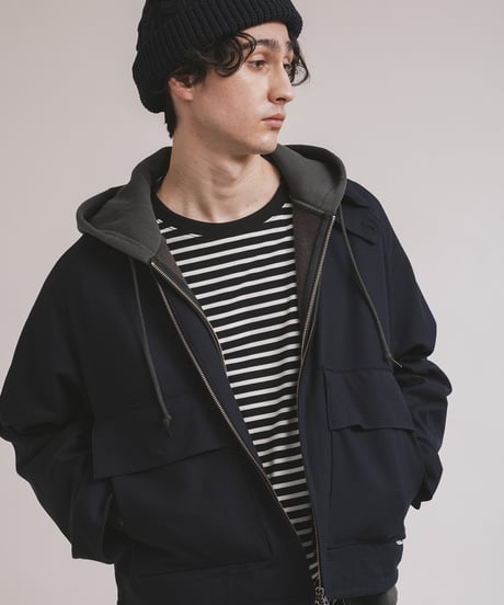 CABLE knit cap / amn-KN-008 / Navy