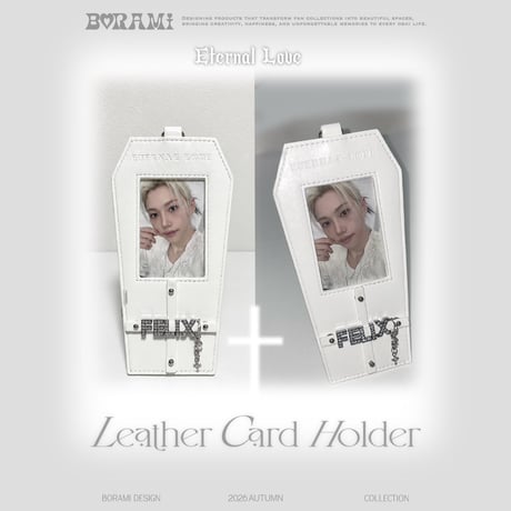 ♡♱ ETERNAL LOVE レザーカードホルダー ホワイト.ver ♱♡