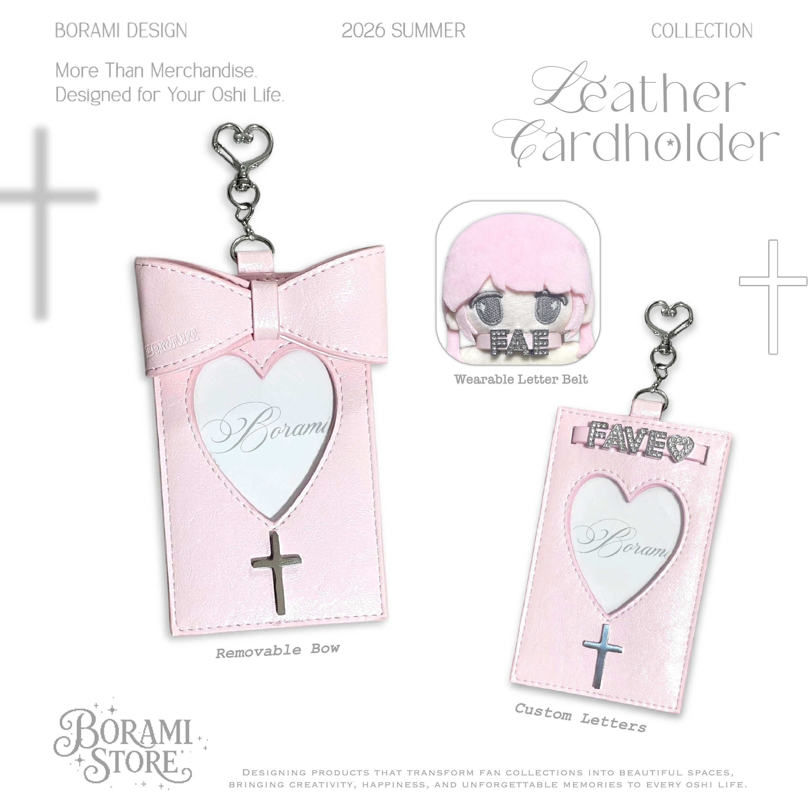 ♡°｡ レザーカードホルダーLeather Cardholder Pink.ver*ﾟ♡ |