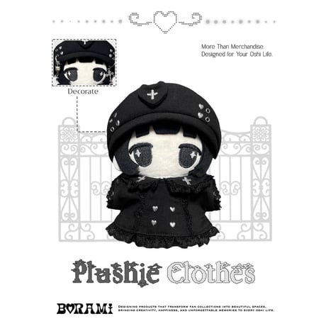 ✙ハンドメイド✙ CROSS HEART ゴシックベレー帽＋ドレス ブラック.ver