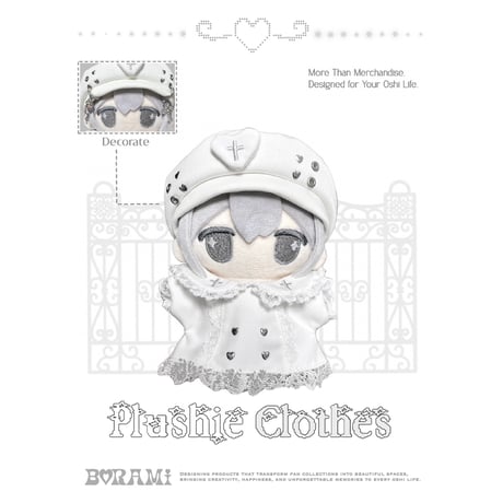 ✙ハンドメイド✙ CROSS HEART ゴシックベレー帽＋ドレス ホワイト.ver