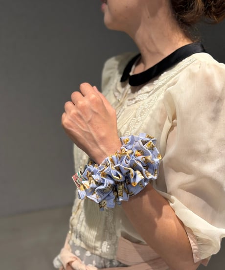 【現物】手芸部が作ったテキスタイルシュシュ