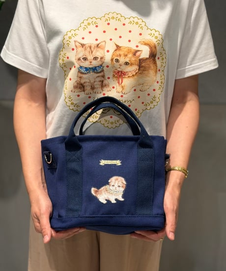 【現物】ぺたぺたミニトート(ショルダー紐つき)