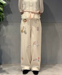 【現物・M】ペタペタリボンチャームデニムパンツ(3色展開)