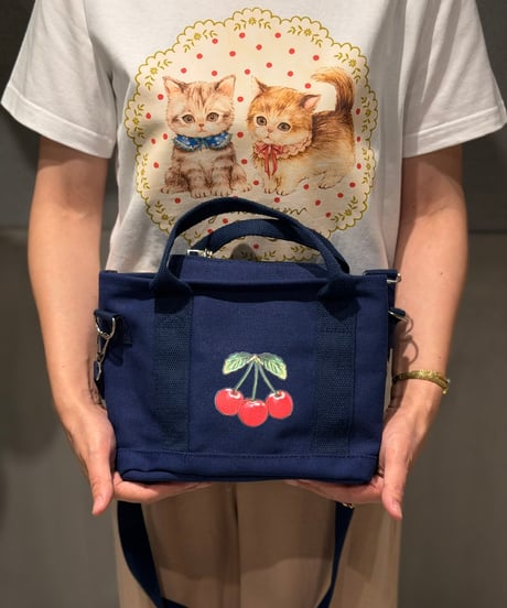 【現物】ぺたぺたミニトート(ショルダー紐つき)