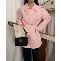 Ralph Lauren baby pink short trench coat