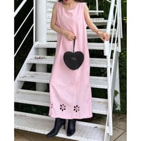 Vintage baby pink linen one-piece
