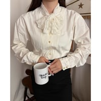 Vintage lace bowtie blouse