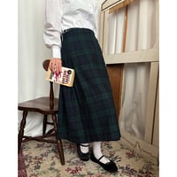 Vintage tartan check wrap skirt