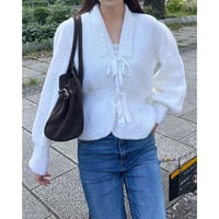Vintage white ribbon cardigan
