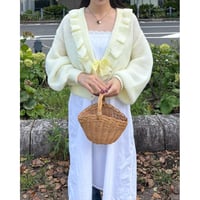 Vintage baby yellow frill cardigan