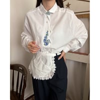 Vintage heart & rose embroidery shirt