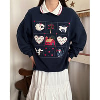 Vintage heart collar sweat