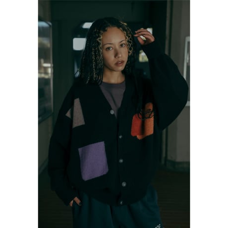 MOHAIR SWEATER WITH BADGE_BLACK
