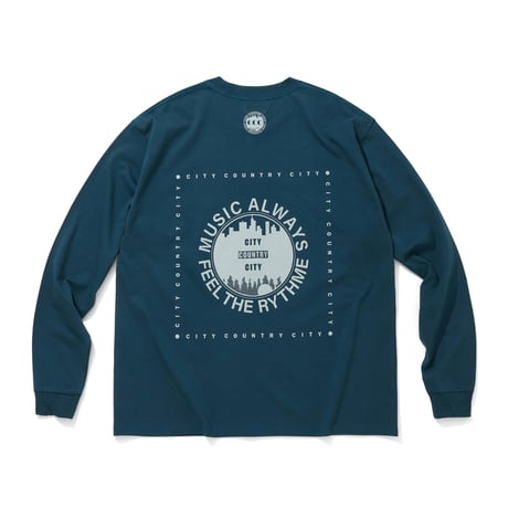 EMBROIDERY LOGO　COTTON L/S T-SHIRT_CCC_NAVY