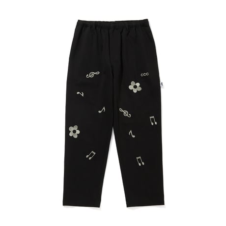 EMBROIDERY LOGO MOLESKIN EASY PANTS_BLACK
