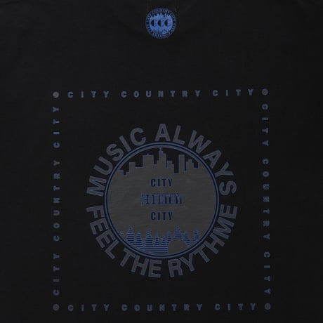 EMBROIDERY LOGO　COTTON L/S T-SHIRT_CCC_BLACK