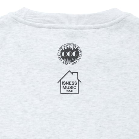ISNESS MUSIC x CITY COUNTRY CITY_CREW NECK SWEATSHIRT_HOUSE_AH GRAY