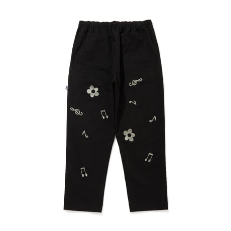 EMBROIDERY LOGO MOLESKIN EASY PANTS_BLACK