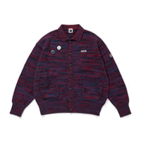 MIX KNIT CATDIGAN WITH BADGE_JAZZ